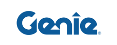 A blue Genie Logo