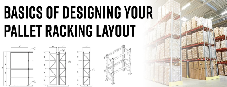 banner image showing a pallet rack and pallet racking drawings