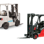 Thumbnail of http://A%20unicarriers%20forklift%20and%20a%20linde%20forklift%20on%20a%20white%20background