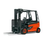 Thumbnail of http://3/4%20Frontal%20View%20of%20a%20Red%20Linde%20E50%20Electric%20Forklift%20on%20a%20White%20Background