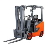 Thumbnail of http://Frontal%20View%20of%20a%20Red%20Linde%201347%20Series%20Electric%20Forklift%20on%20a%20White%20Background