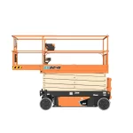 Thumbnail of http://Profile%20View%20of%20a%20JLG%203246%20Scissor%20Lift%20With%20Its%20Operator%20Platform%20Extended%20on%20a%20White%20Background