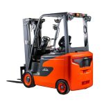 Thumbnail of http://Rear%20View%20of%20a%20Red%20Linde%201347%20Series%20Electric%20Forklift%20on%20a%20White%20Background