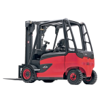 Thumbnail of http://Back%20View%20of%20a%20Red%20Linde%20E50%20Electric%20Forklift%20on%20a%20White%20Background