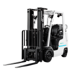 Thumbnail of http://Frontal%20View%20of%20a%20Blue%20and%20White%20Unicarriers%20CF%20Series%20Propane%20Forklift%20on%20a%20White%20Background