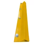 Thumbnail of http://A%20yellow%20forklift%20wheel%20stop%20on%20a%20white%20background