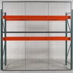 Thumbnail of http://Rackback%20pallet%20rack%20safety%20panels%20installed%20on%20an%20empty%20pallet%20rack