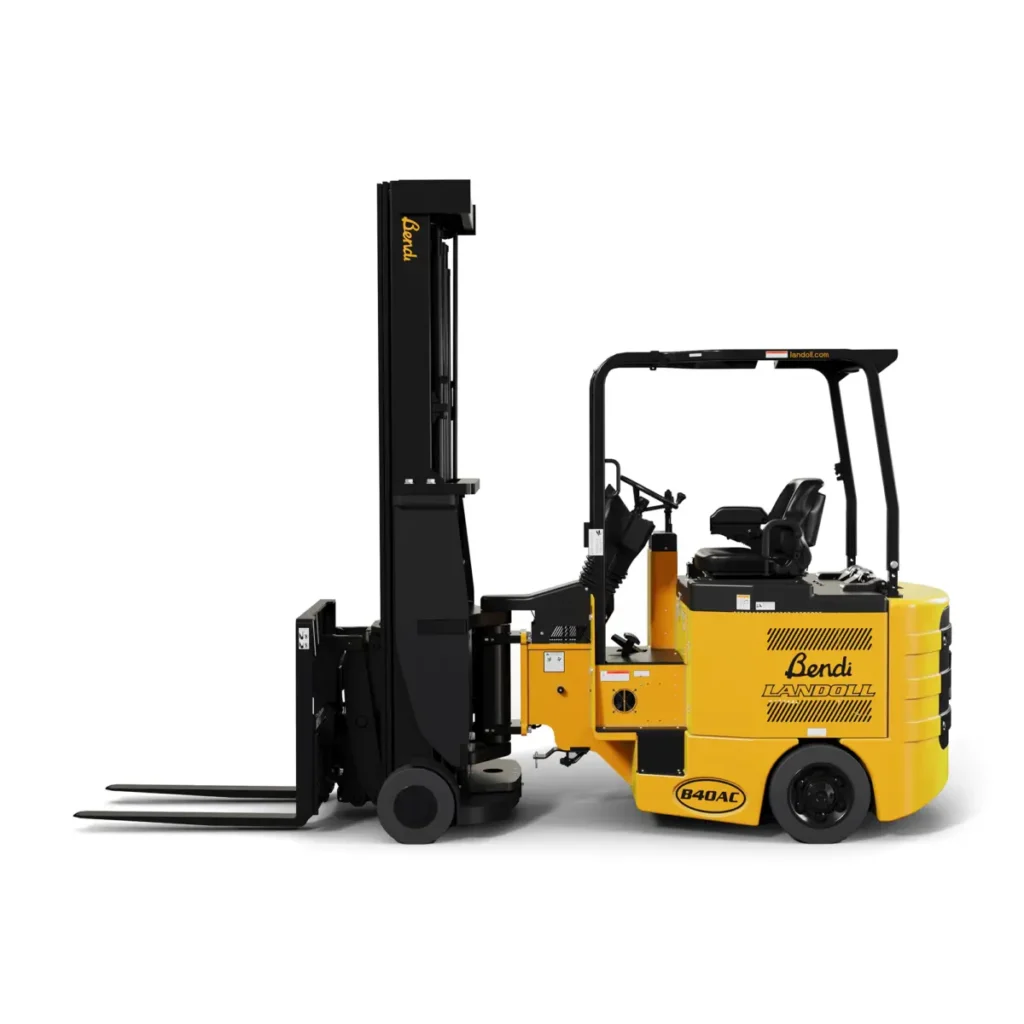 bendi deep reach forklift on a white background