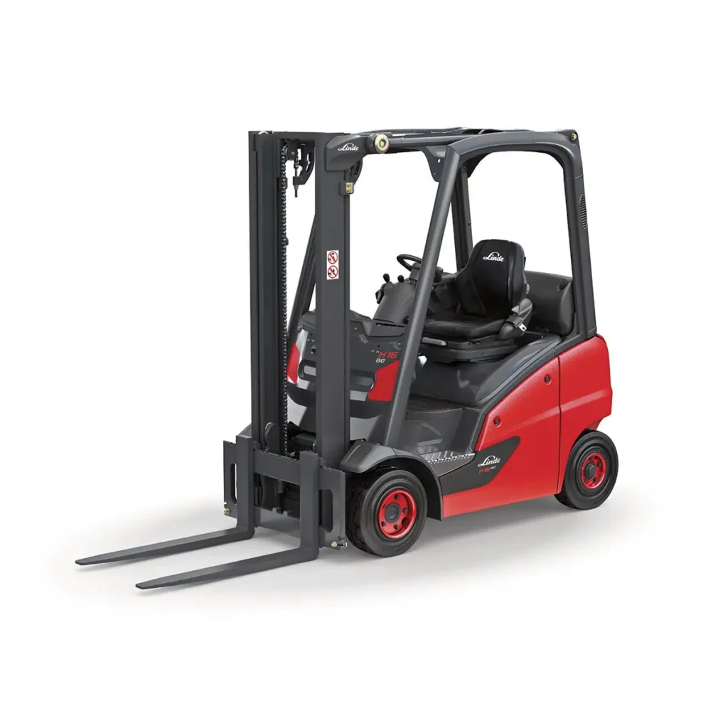 Linde 391 series forklift on a white background