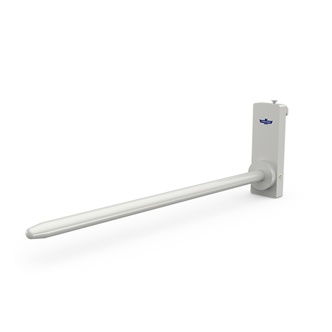 Carpet pole attachment on a white background