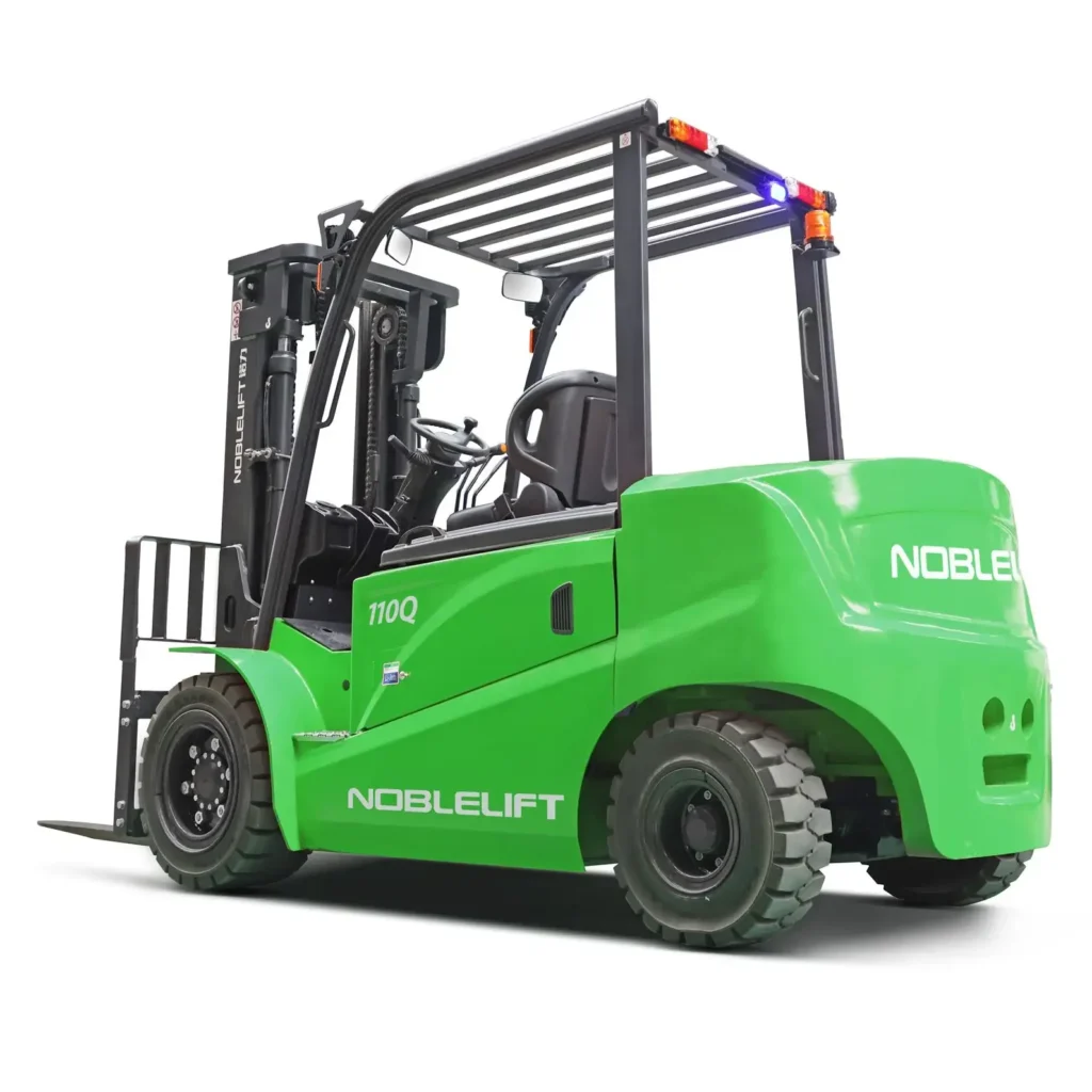 noblelift lithium electric forklift on a white background